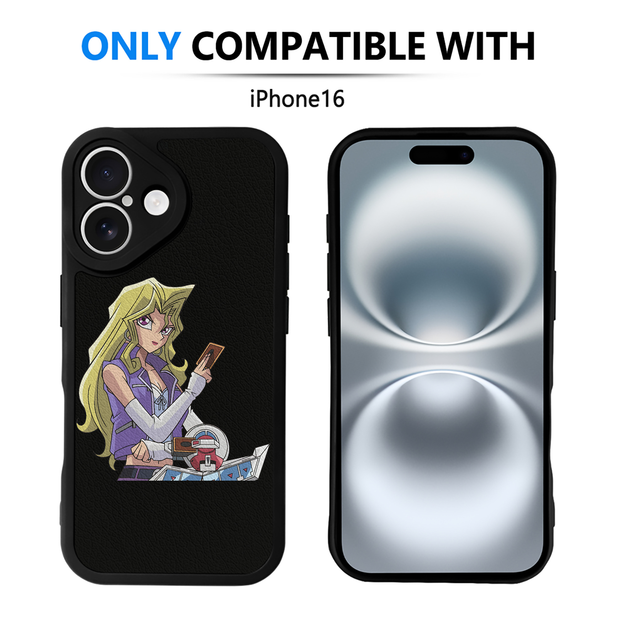 遊☆戯☆王 Yu-Gi-Oh! 【iPhone 16シリーズ対応】シリコンスマホケース（レザー調） 材質：シリコン